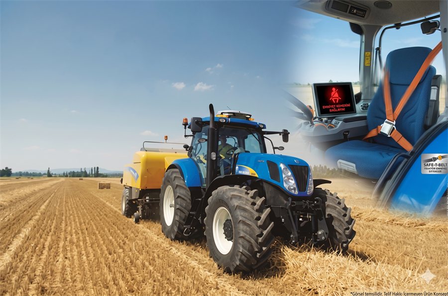 Seat belt reminder system for tractors and farm machinery